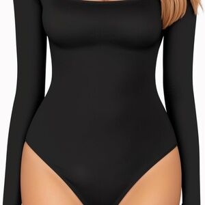 Women's Square Neck Long Sleeve Bodysuit